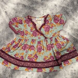 Matilda Jane Purple Floral Wrap-Style Top